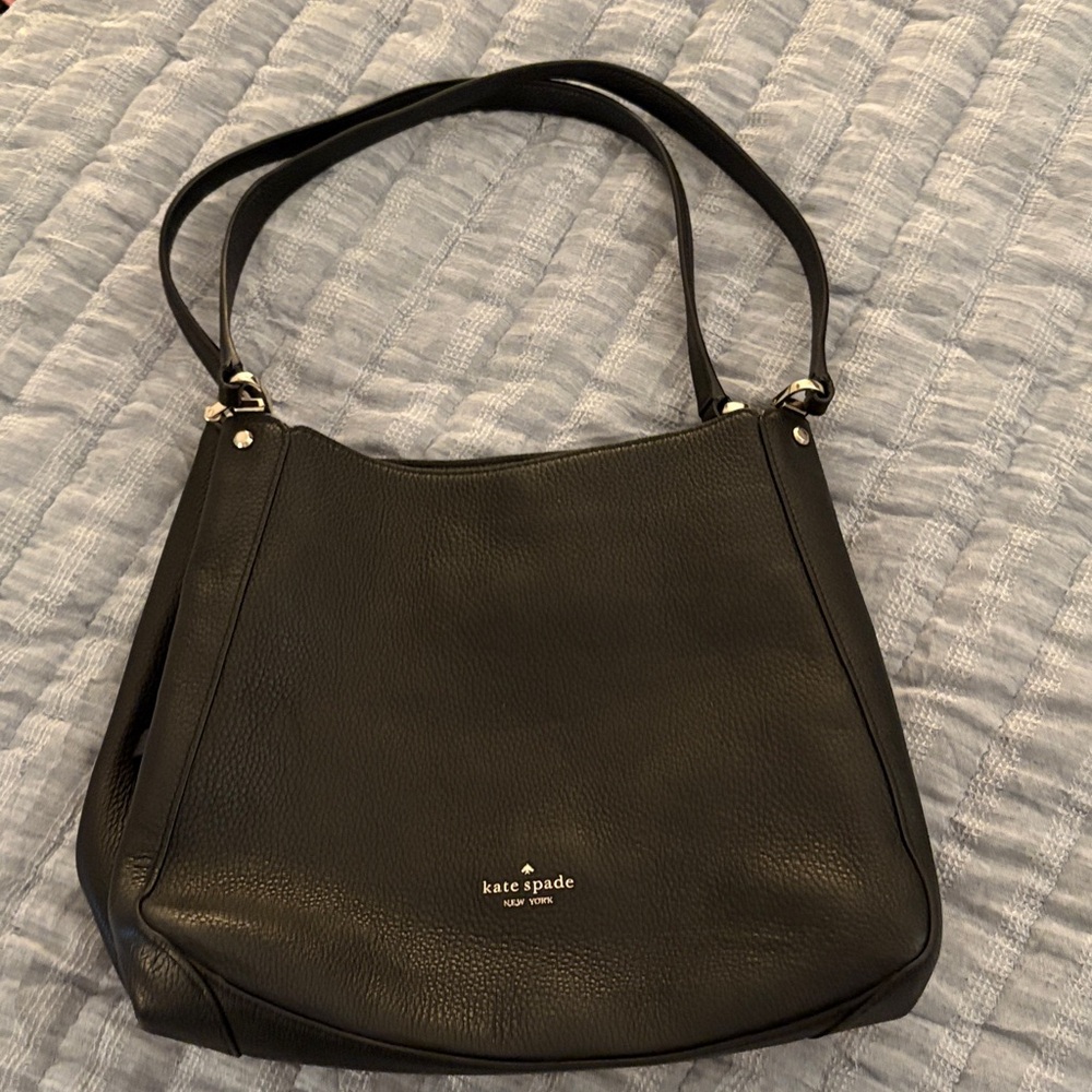 Kate Spade Classic Black Shoulder Bag w/ Wallet - Picture 2 of 13
